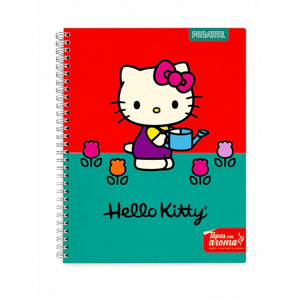 CUADERNO UNIVERSITARIO PROARTE 100H 7MM HELLO KITTY AROMA 4