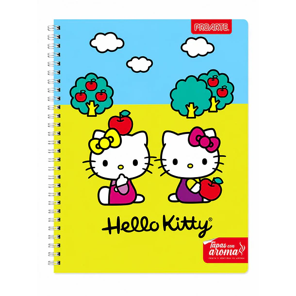 CUADERNO UNIVERSITARIO PROARTE 100H 7MM HELLO KITTY AROMA 5