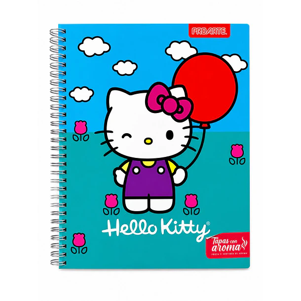 CUADERNO UNIVERSITARIO PROARTE 100H 7MM HELLO KITTY AROMA 6