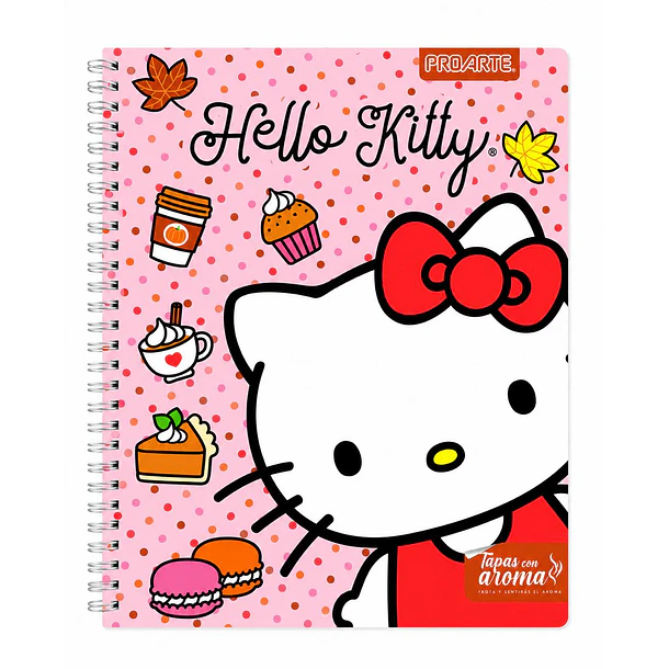 CUADERNO UNIVERSITARIO PROARTE 100H 7MM HELLO KITTY AROMA 7