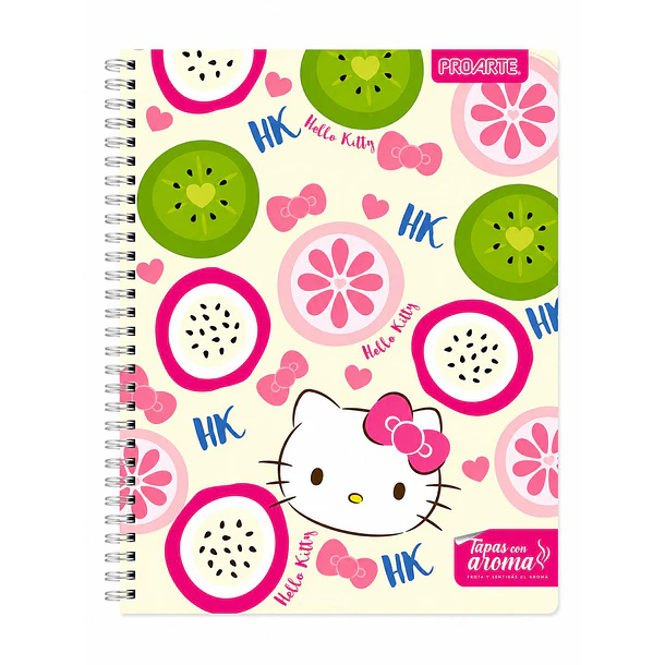 CUADERNO UNIVERSITARIO PROARTE 100H 7MM HELLO KITTY AROMA 9