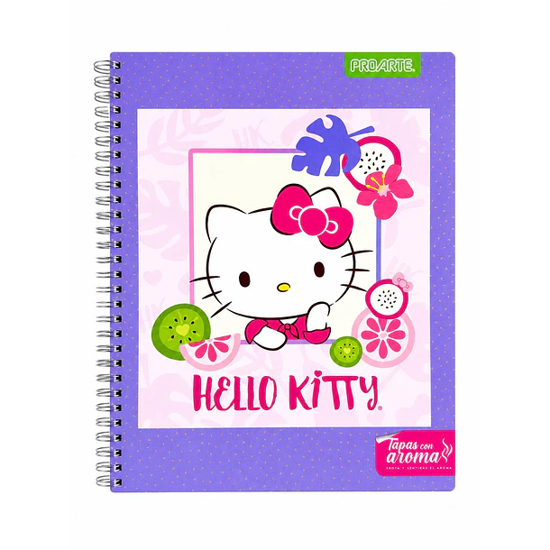 CUADERNO UNIVERSITARIO PROARTE 100H 7MM HELLO KITTY AROMA 10