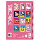 CUADERNO UNIVERSITARIO PROARTE 100H 7MM HELLO KITTY AROMA 11