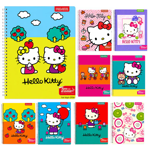 CUADERNO UNIVERSITARIO PROARTE 100H 7MM HELLO KITTY AROMA
