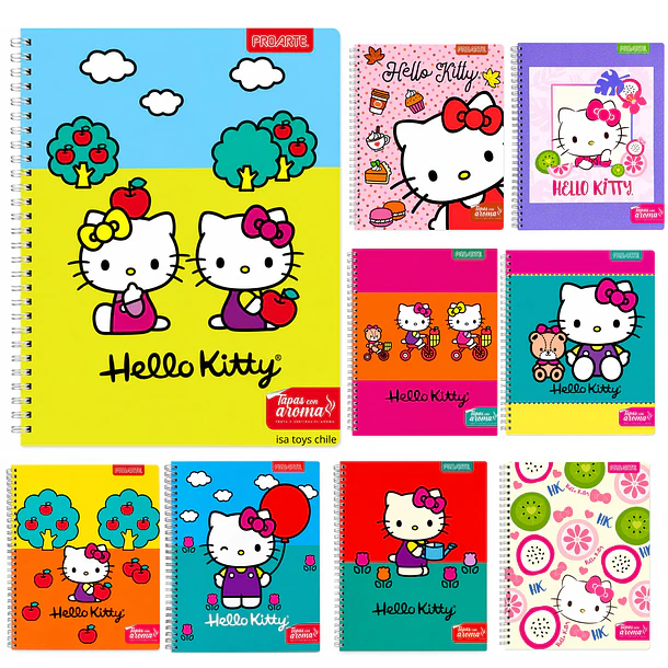 CUADERNO UNIVERSITARIO PROARTE 100H 7MM HELLO KITTY AROMA 1
