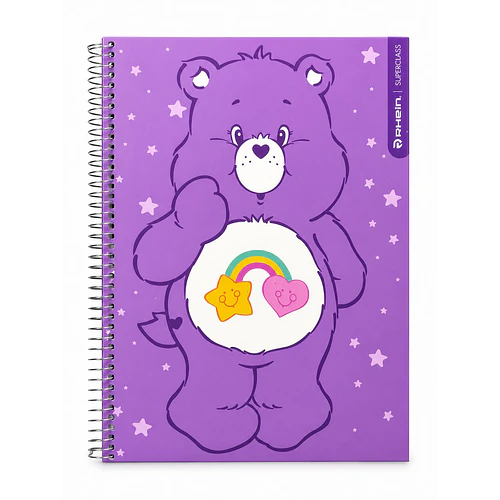 CUADERNO ESP SUPER CLASS CARTA CARE BEARS 120H 7 MM RHEIN