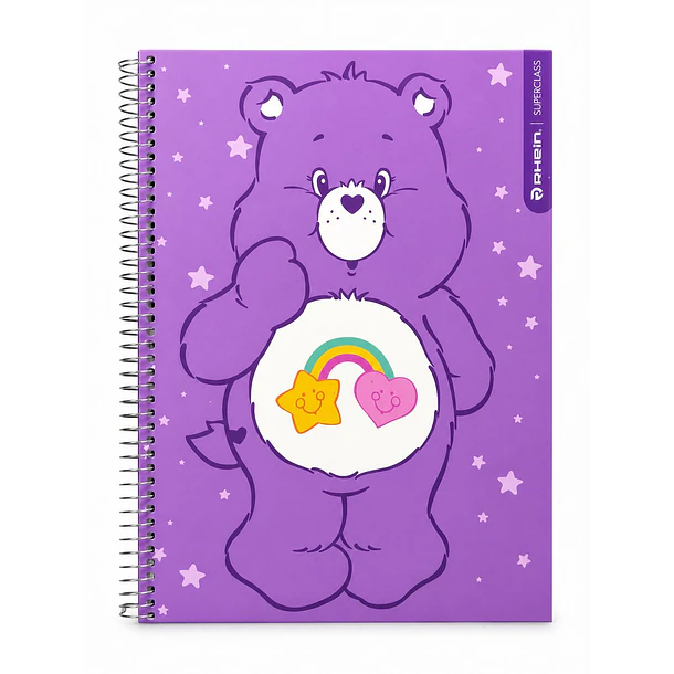 CUADERNO ESP SUPER CLASS CARTA CARE BEARS 120H 7 MM RHEIN 1