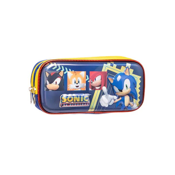 ESTUCHE SONIC 3D DOBLE CIERRE AZUL 1