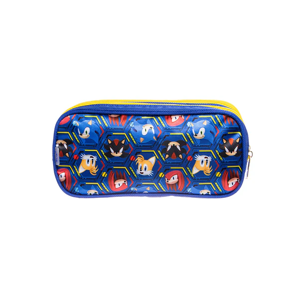 ESTUCHE SONIC 3D DOBLE CIERRE AZUL 2