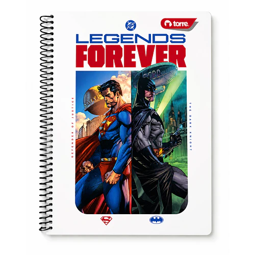 CUADERNO TORRE TRIPLE DC COMICS 150H 7MM