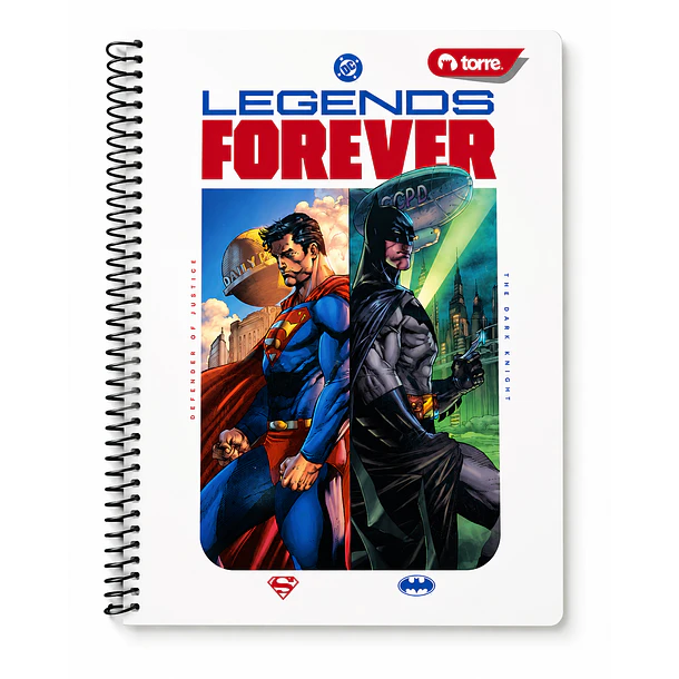 CUADERNO TORRE TRIPLE DC COMICS 150H 7MM 1