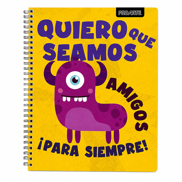 CUADERNO UNIVERSITARIO PROARTE 7MM 100H MONSTRUOS PACK 10 7
