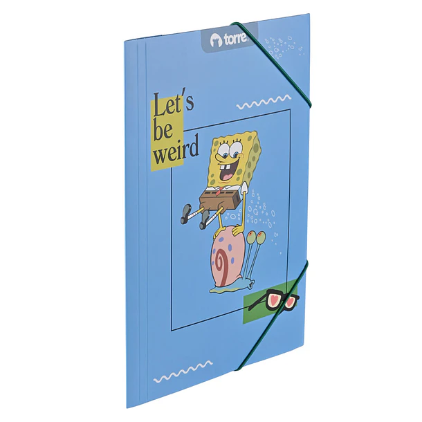 PACK 2 CARPETAS CON ELASTICO  BOB ESPONJA COLON 5