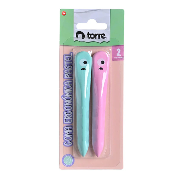 GOMA ERGONÓMICA PASTEL TORRE 2 UNIDADES 1