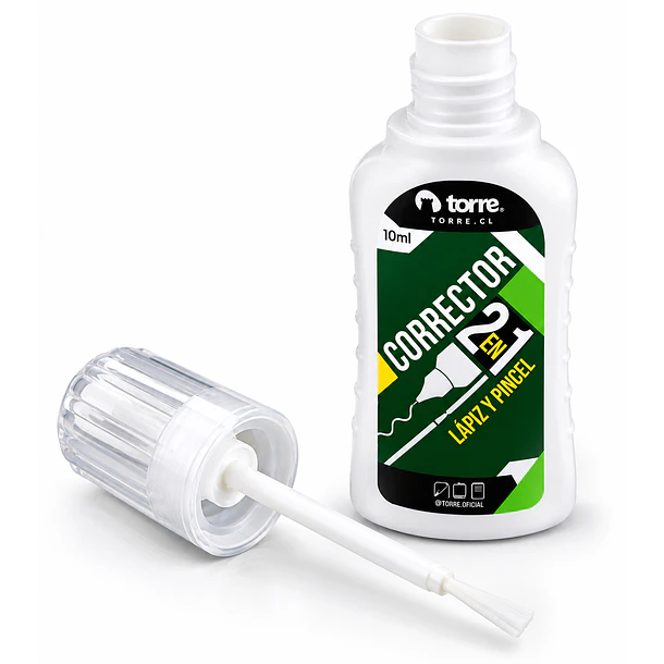 CORRECTOR 2 EN 1 TORRE 10ML LÁPIZ Y PINCEL 1