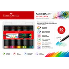 LÁPICES DE COLORES FABER-CASTELL SUPERSOFT 50 COLORES 2