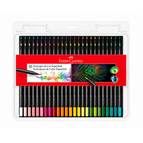 LÁPICES DE COLORES FABER-CASTELL SUPERSOFT 50 COLORES
