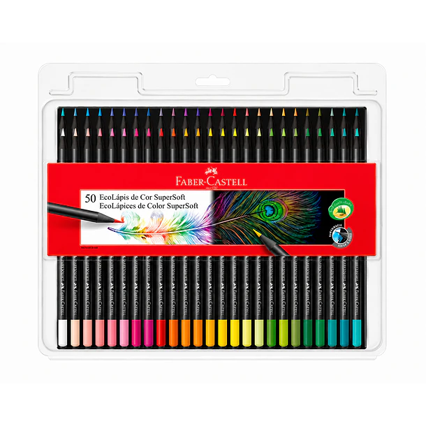 LÁPICES DE COLORES FABER-CASTELL SUPERSOFT 50 COLORES 1
