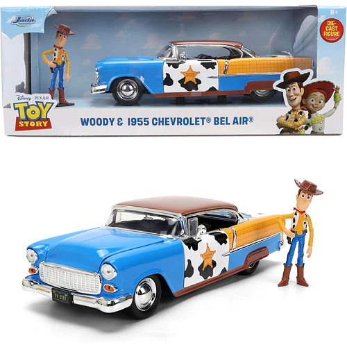 JADA TOY STORY WOODY CHEVROLET BEL AIR 1955 1:24