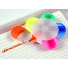 MULTIDESTACADOR 5 COLORES FLOR MARCADORES FLUOR 4