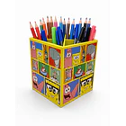 PORTALÁPICES CUADRADO BOB ESPONJA TORRE 8X8 CM  3