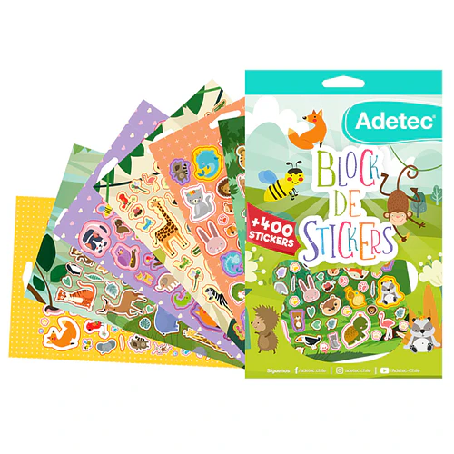 BLOCK DE STICKERS ADETEC LOS ANIMALES