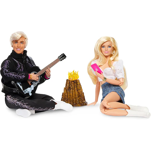 BARBIE THE MOVIE SET BARBIE Y KEN ESCENA FOGATA