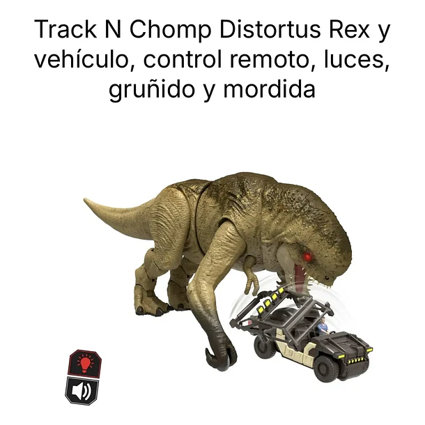 JURASSIC WORLD DISTORTUS REX RC CON VEHÍCULO 9