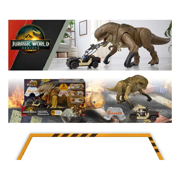 JURASSIC WORLD DISTORTUS REX RC CON VEHÍCULO 11