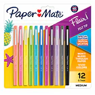 SET 12 PLUMONES PAPER MATE FLAIR 0.7 MM TROPICAL 1