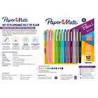 SET 12 PLUMONES PAPER MATE FLAIR 0.7 MM TROPICAL 2