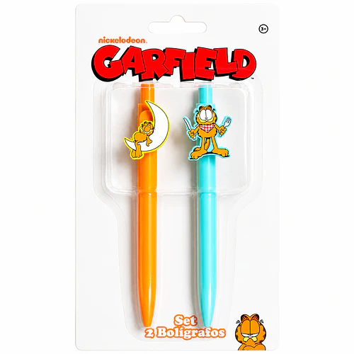 SET 2 BOLÍGRAFOS GARFIELD FIGURAS DECORATIVAS TORRE