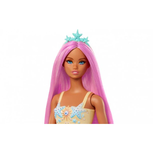 MUÑECA BARBIE SIRENA CABELLO ROSA MATTEL HRR05 4