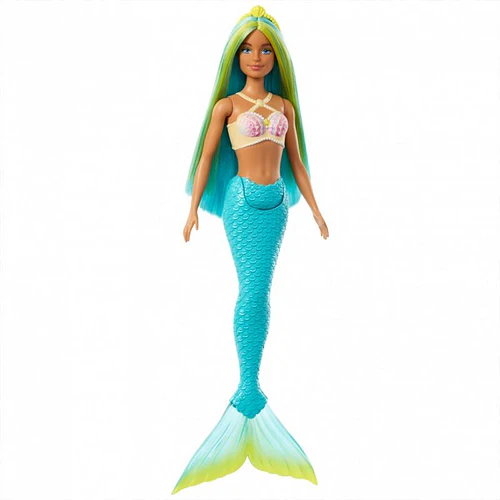 BARBIE MUÑECA SIRENA CABELLO VERDE Y AZUL MATTEL HRR03