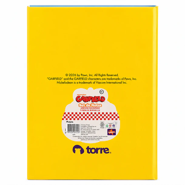 SET DE NOTAS ADHESIVAS GARFIELD TORRE 9 PIEZAS 30 HOJAS 4