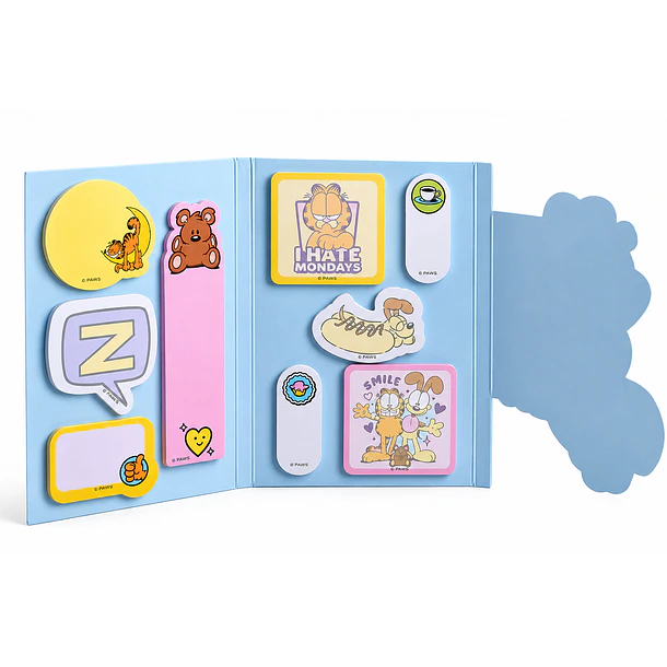 SET DE NOTAS ADHESIVAS GARFIELD TORRE 9 PIEZAS 30 HOJAS 2