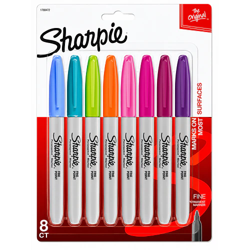 MARCADORES SHARPIE PERMANENTES FINE POINT 8 COLORES