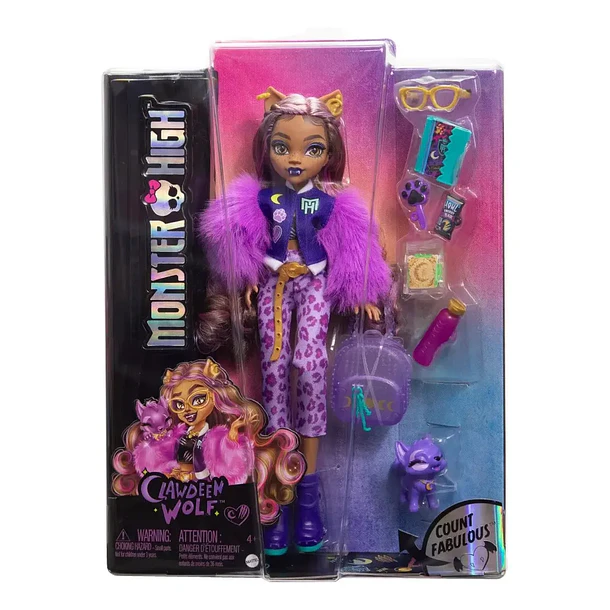 MUÑECA MONSTER HIGH CLAWDEEN WOLF HRP65 MATTEL 4