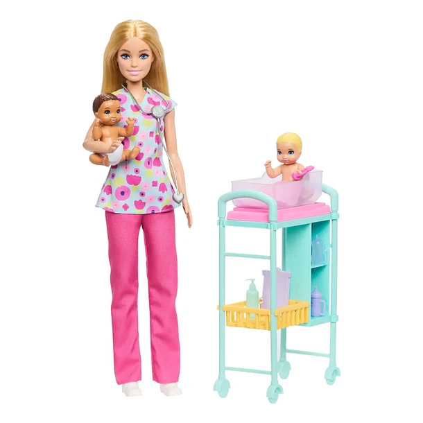 BARBIE PROFESIONES CARRERS PEDIATRA RUBIA MATTEL 1
