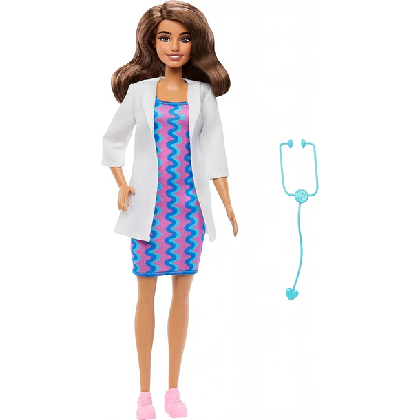 MUÑECA BARBIE DOCTORA CON ESTETOSCOPIO MATTEL 4