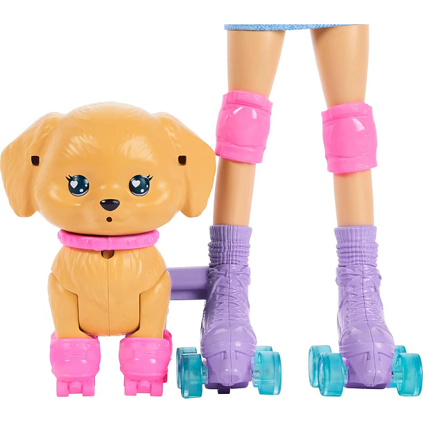BARBIE PETS PATINA CON PERRITO MORENA JMJ45 4