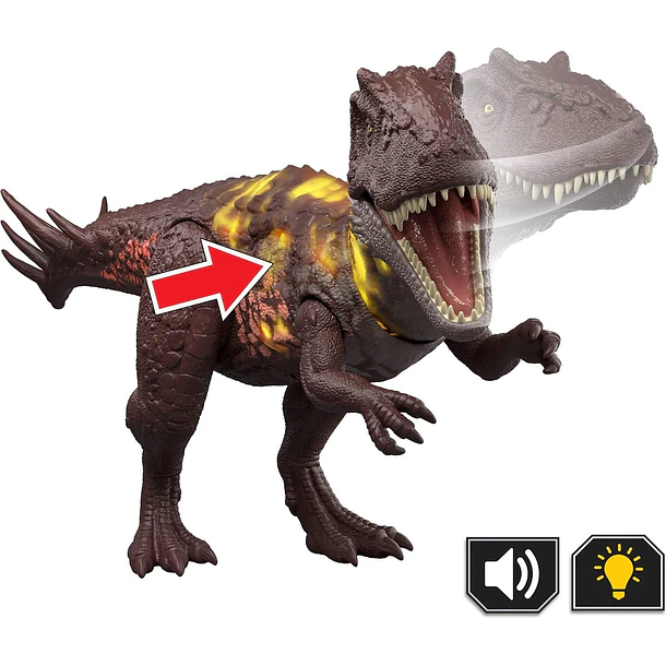 JURASSIC WORLD METRIACANTHOSAURUS WILD ROAR LUCES 2