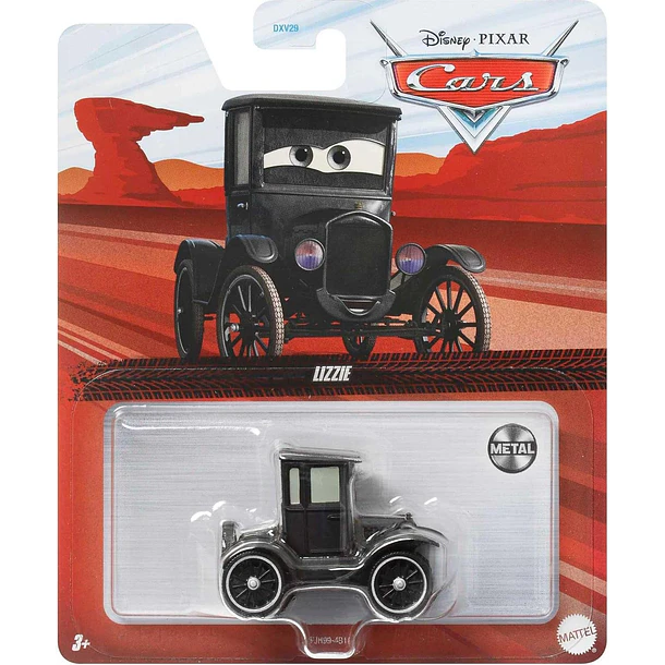 DISNEY PIXAR CARS LIZZIE METÁLICA 1:55 MATTEL 4