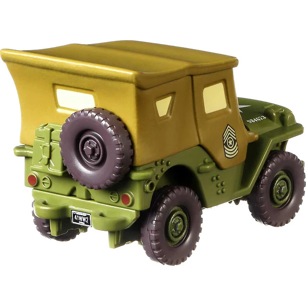 DISNEY PIXAR CARS SARGE METÁLICO ESCALA 1:55 MATTEL 4