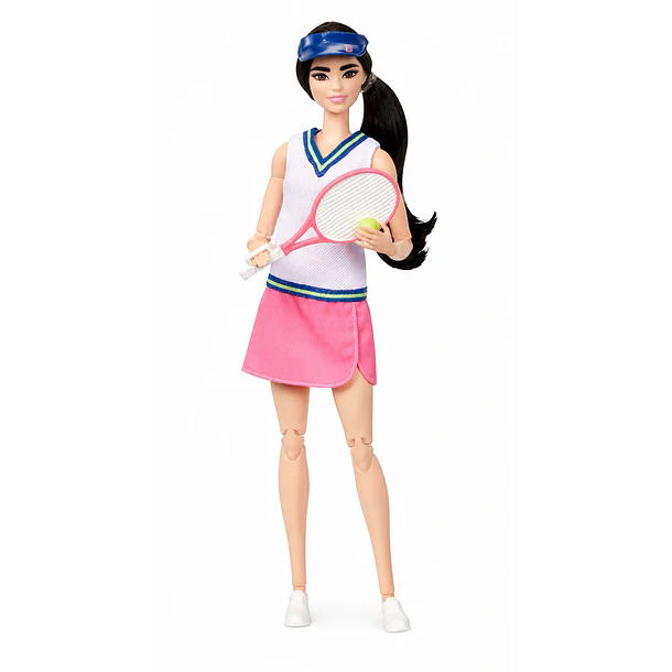 MUÑECA BARBIE TENISTA MATTEL CON RAQUETA Y PELOTA 1