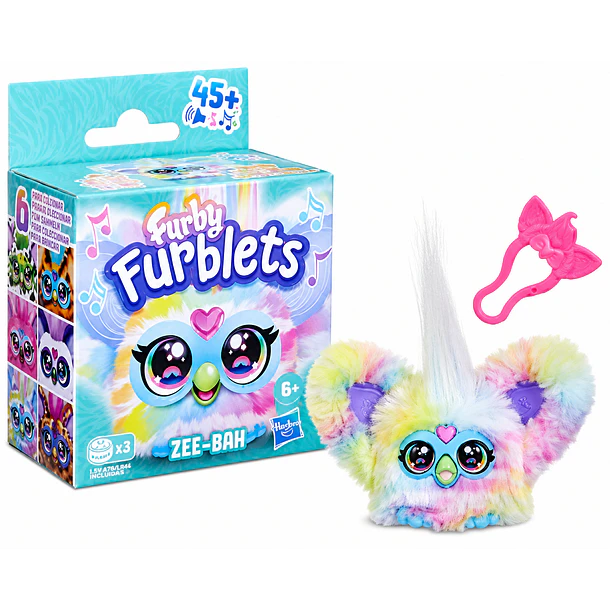 Furby Furblets Zee-Bah Mini Mascota Interactiva 1