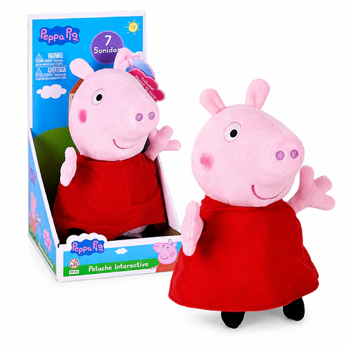 PELUCHE PEPPA PIG INTERACTIVO 7 FRASES 30 CM ORIGINAL