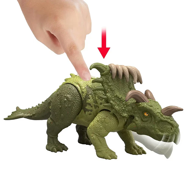JURASSIC WORLD KOSMOCERATOPS STRIKE ATTACK MATTEL 15 CM 2