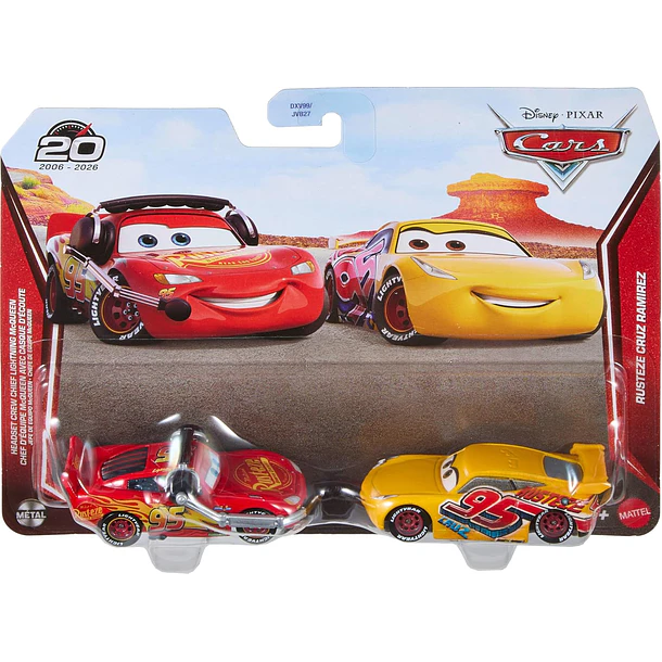 DISNEY PIXAR CARS PACK MCQUEEN Y CRUZ RAMIREZ 1:55 1