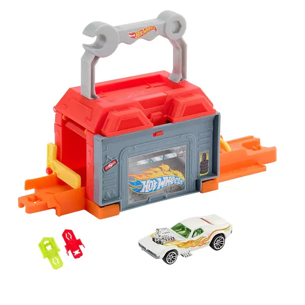 HOT WHEELS CITY TALLER PORTÁTIL REPARACION VEHICULOS 2